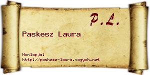 Paskesz Laura névjegykártya